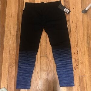 Women’s Black and Blue Leggings